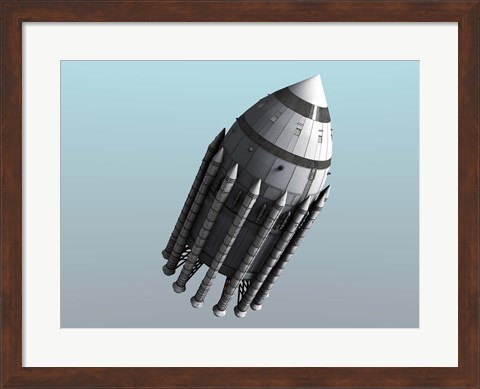 Framed Orion-Drive Spacecraft Print