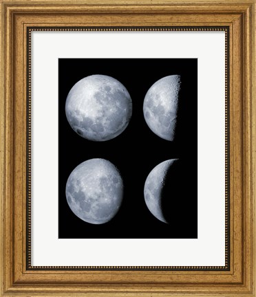 Framed Four Phases of the Moon Print