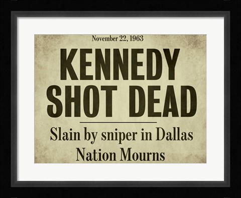 Framed JFK Print