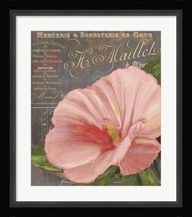 Framed Peach Hibiscus Print