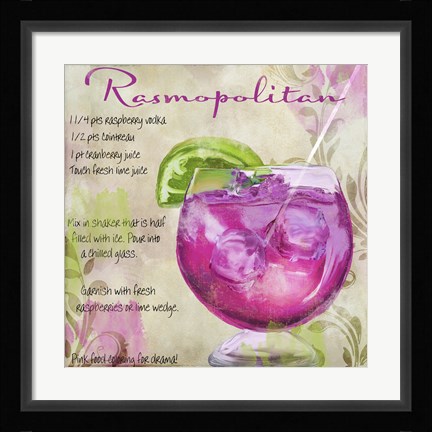 Framed Cocktail Quartet I Print