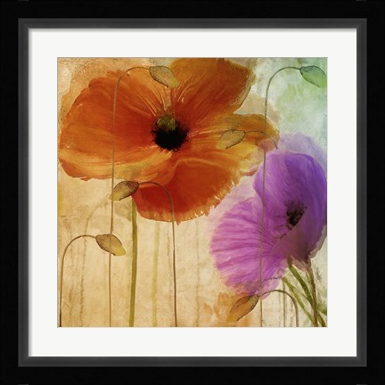 Framed Penchant For Poppies II Print