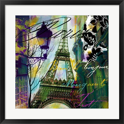 Framed To Paris With Love I Print