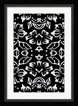Framed Black &amp; White Pattern Print