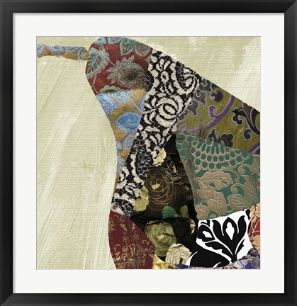 Framed Pear Brocade I Print