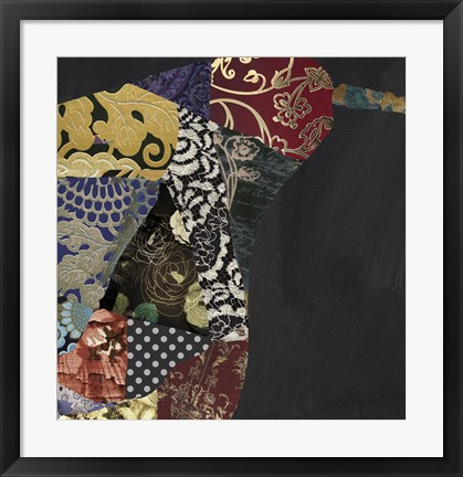 Framed Pear Brocade II Print