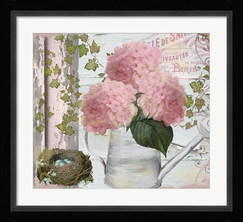 Framed Chalet d ete Hydrangea Print
