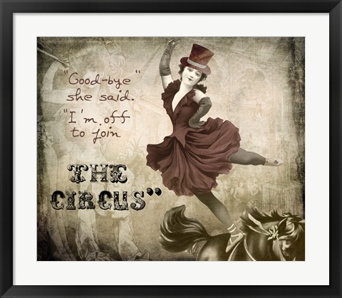 Framed Join The Circus Print