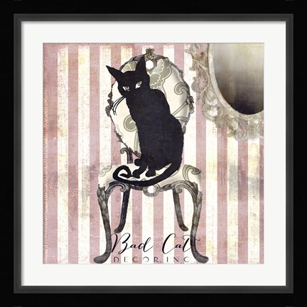 Framed Bad Cat I Print