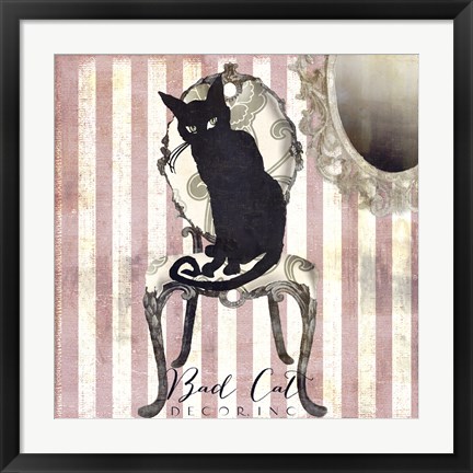 Framed Bad Cat I Print