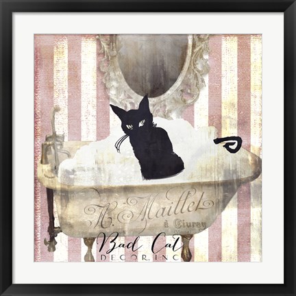 Framed Bad Cat II Print