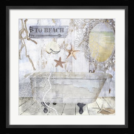 Framed Beach House I Print