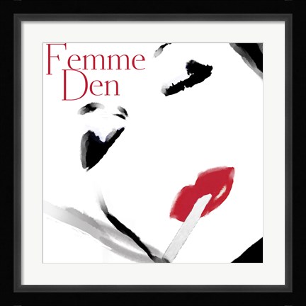 Framed Femme Den I Print