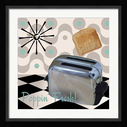Framed Fifties Kitchen I Print