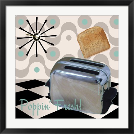 Framed Fifties Kitchen I Print