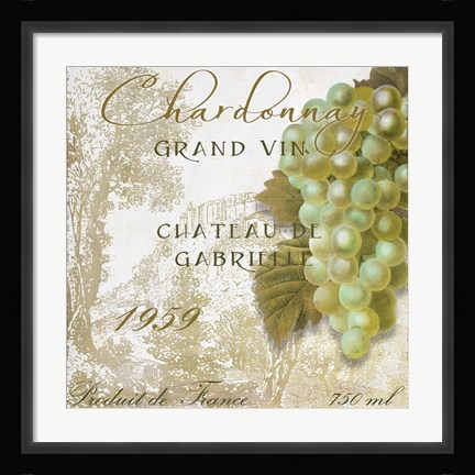 Framed Grand Vin Chardonnay Print