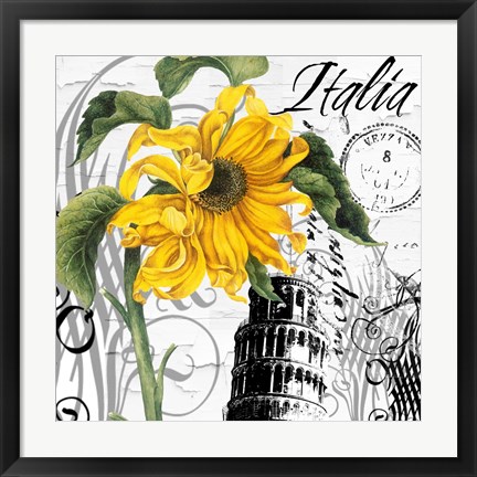 Framed Italia I Print