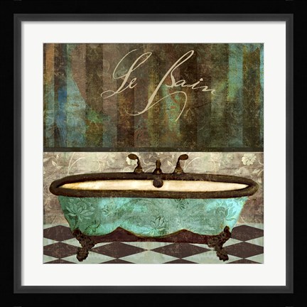Framed Le Bain Aqua Print