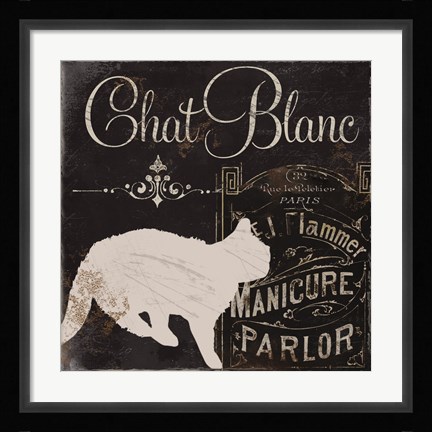 Framed Les Chats I Print
