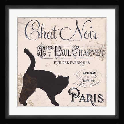 Framed Les Chats II Print