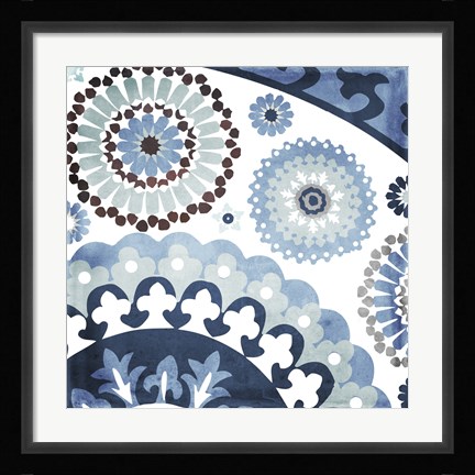 Framed Moroccan Blues I Print