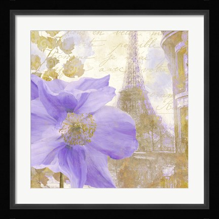 Framed Purple Paris II Print