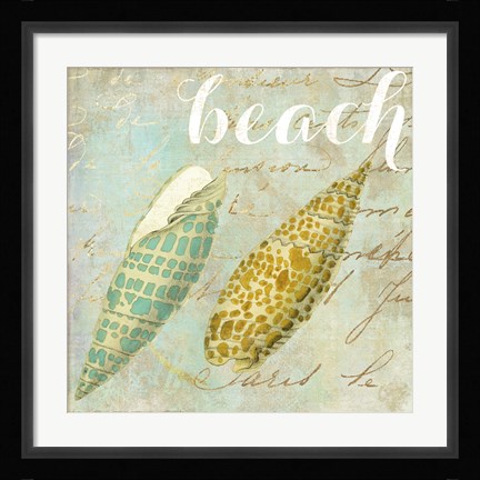 Framed Turquoise Beach II Print