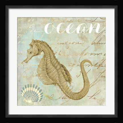 Framed Turquoise Beach III Print