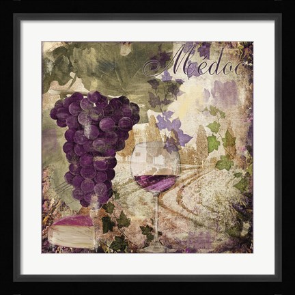 Framed Wine Country IV Print