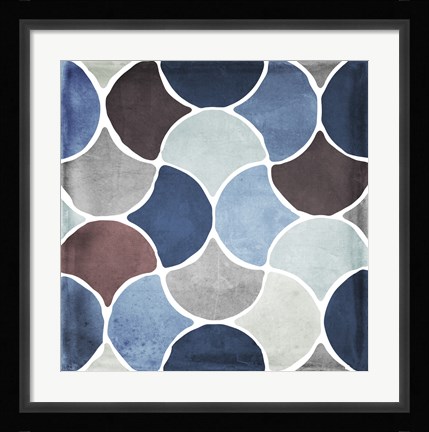 Framed Moroccan Blues II Print
