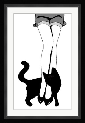 Framed Black Cat Print