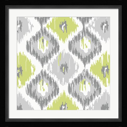 Framed Calyx Ikat Print
