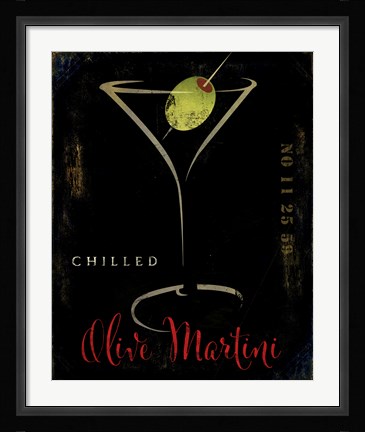 Framed Olive Martini II Print