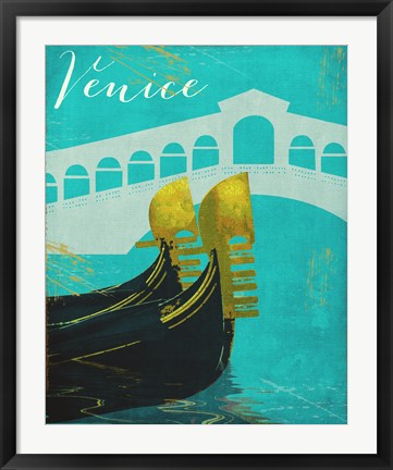 Framed Retro Cities II Print