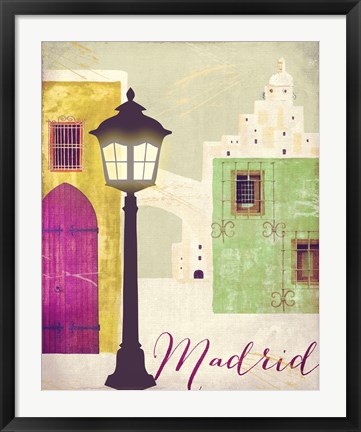 Framed Retro Cities IV Print