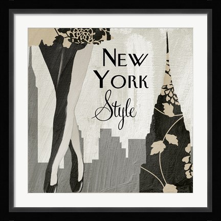 Framed New York Style I Print