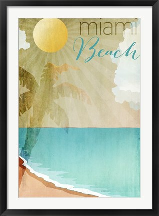 Framed Miami Beach Print