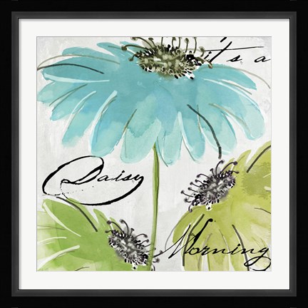 Framed Daisy Morning II Print