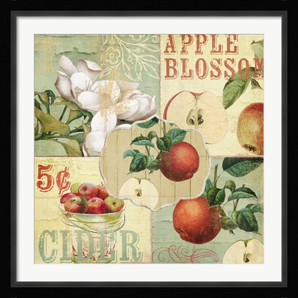 Framed Apple Blossoms I Print