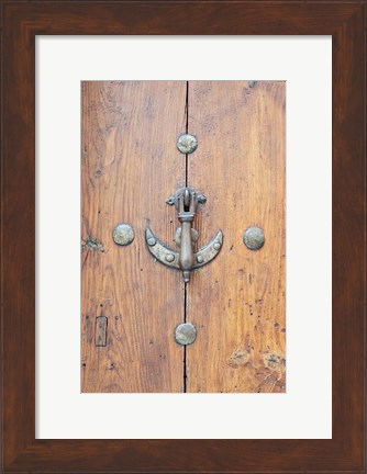 Framed Door Knocker, Toledo, Spain Print