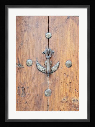 Framed Door Knocker, Toledo, Spain Print