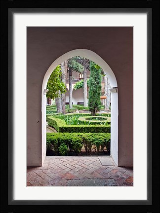 Framed Nasrid Palace, Alhambra, Granada, Andalucia, Spain Print