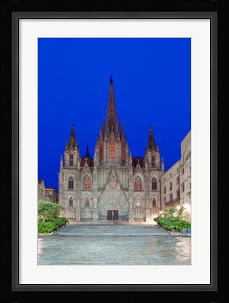 Framed Gothic Quarter, Barcelona Cathedral, Barcelona, Spain Print