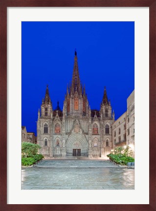 Framed Gothic Quarter, Barcelona Cathedral, Barcelona, Spain Print