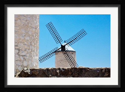 Framed Spain, Toledo Province, Consuegra La Mancha Windmills Print