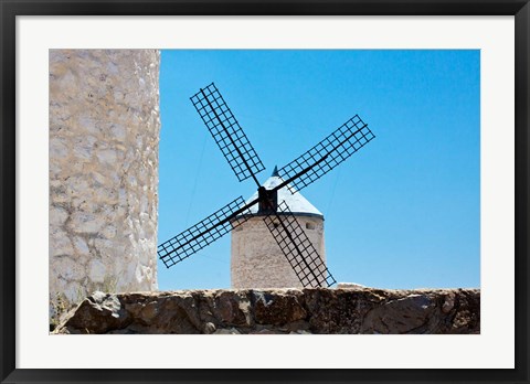 Framed Spain, Toledo Province, Consuegra La Mancha Windmills Print