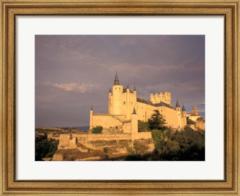 Framed Alcazar at Dusk, Segovia, Spain Print