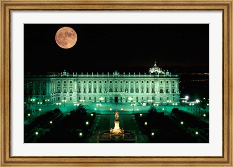 Framed Royal Palace and Plaza de Oriente, Madrid, Spain Print