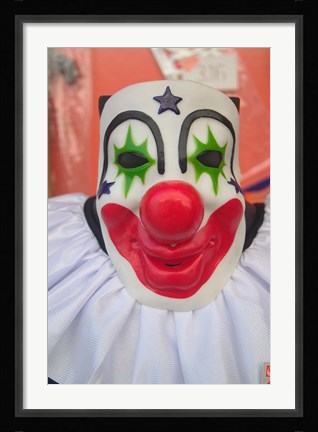 Framed Costume Mask, Tenerife, Canary Islands, Spain Print