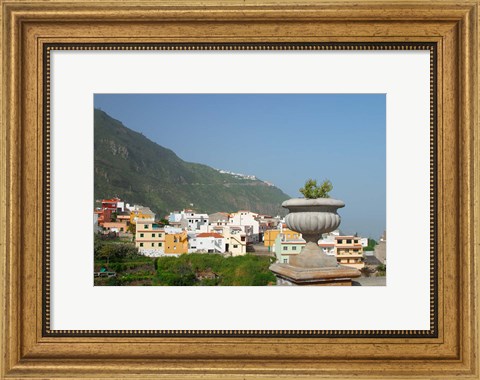 Framed Sea Coast Village, Tenerife, Canary Islands, Spain Print